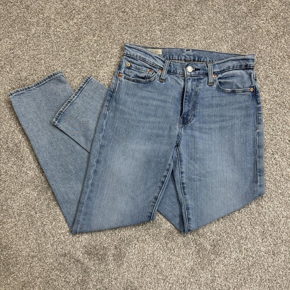 Levi's 514 Jeans Mens 29x30 Blue Medium Wash Straight Leg Stretch Denim Cotton